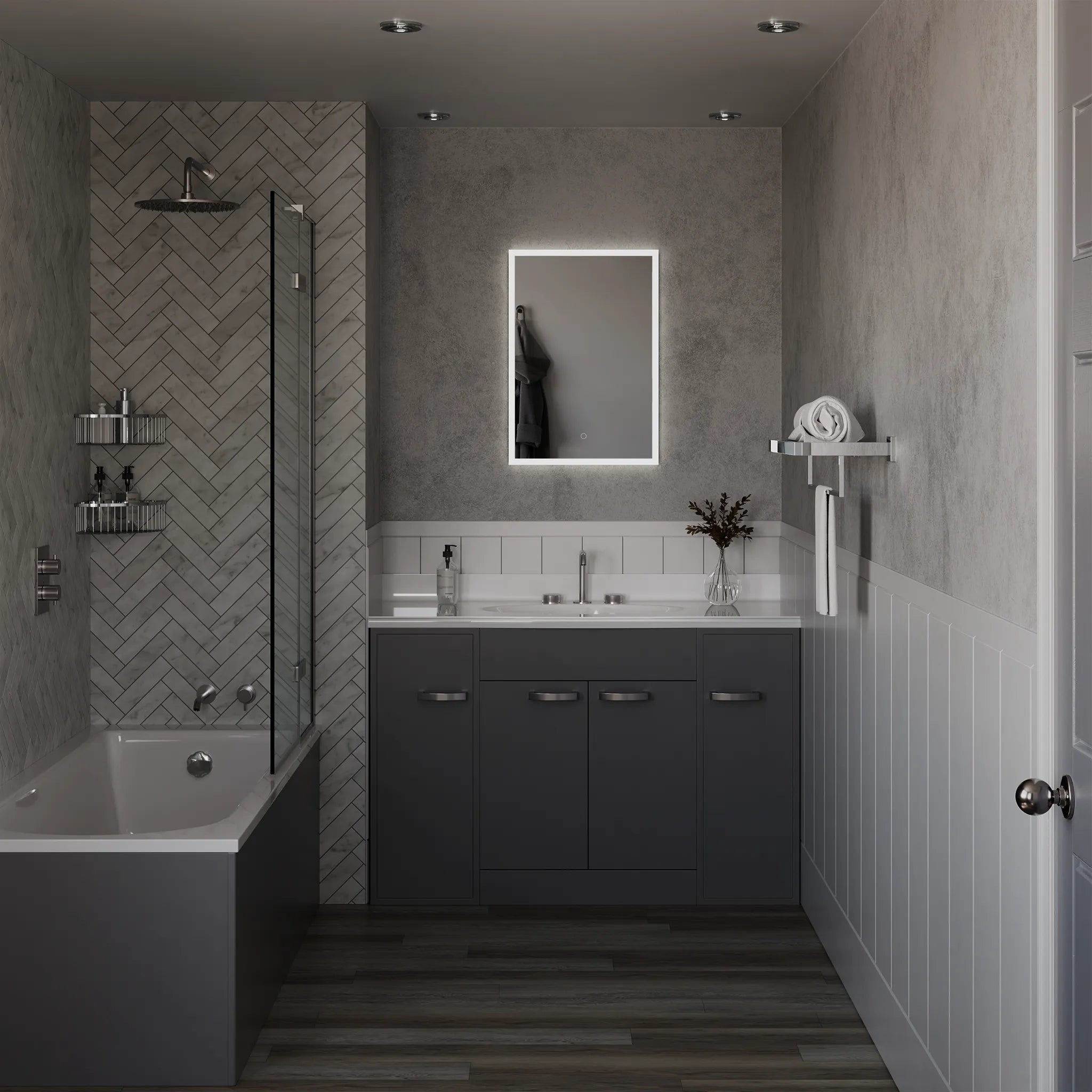 Malin Recessed LED Bathroom Mirror Cabinet