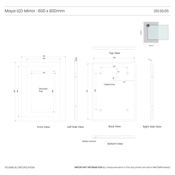 Maya LED Bathroom Mirror
