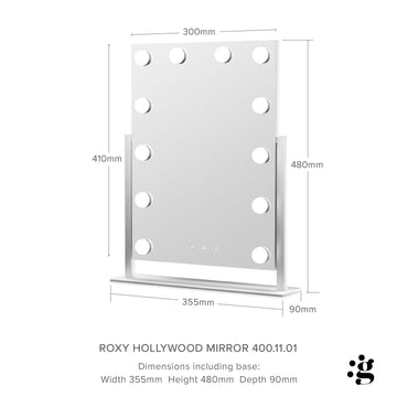 Roxy Hollywood Mirror with LED Lights #colour_silver