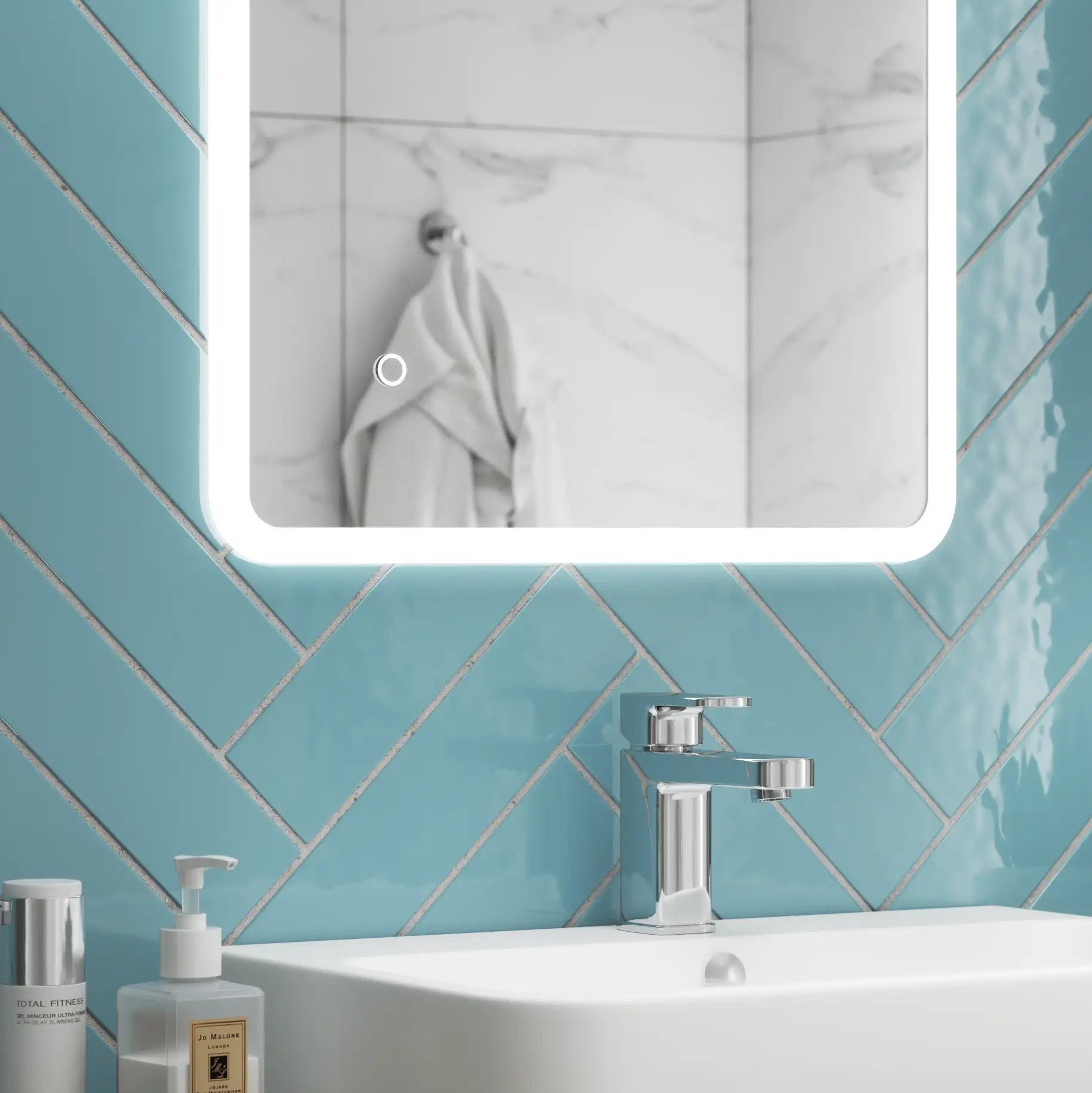 Nano Ultra-slim LED Bathroom Mirror #size_800mm-x-600mm