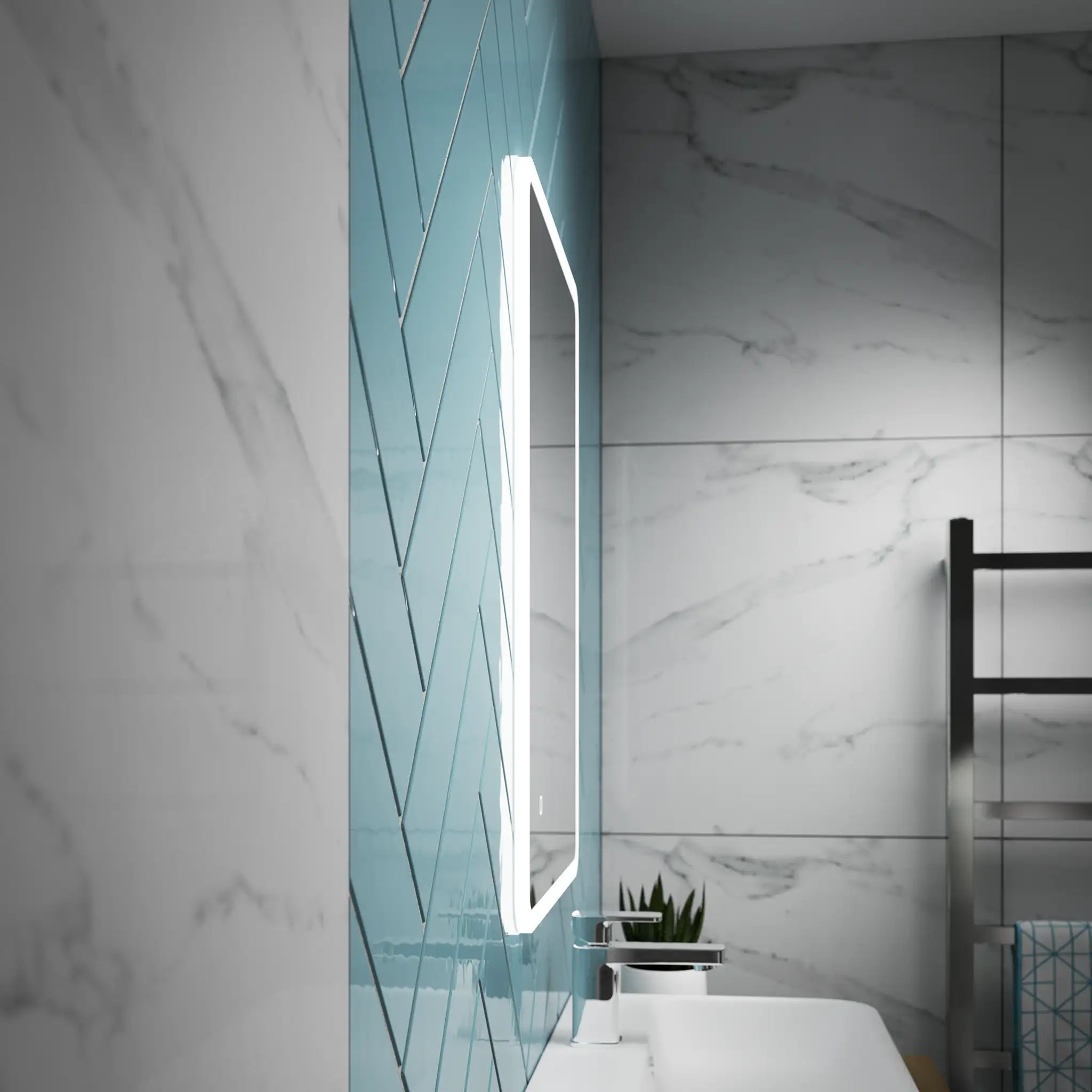 Nano Ultra-slim LED Bathroom Mirror #size_390mm-x-500mm