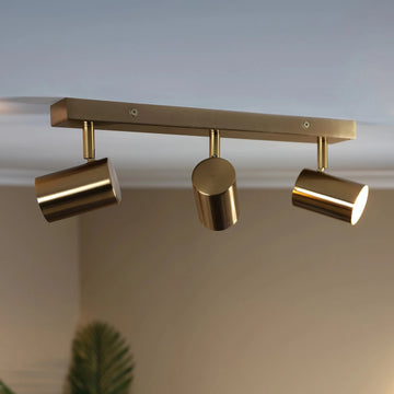 Odell Trio Ceiling Light #colour_brass