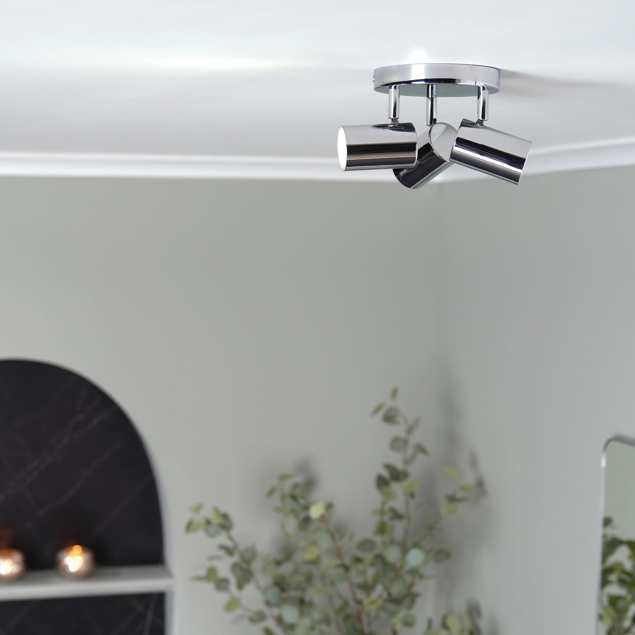 Odell Trio Ceiling Light #colour_black