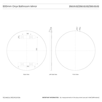 Onyx Round Deep Frame Mirror #colour_white