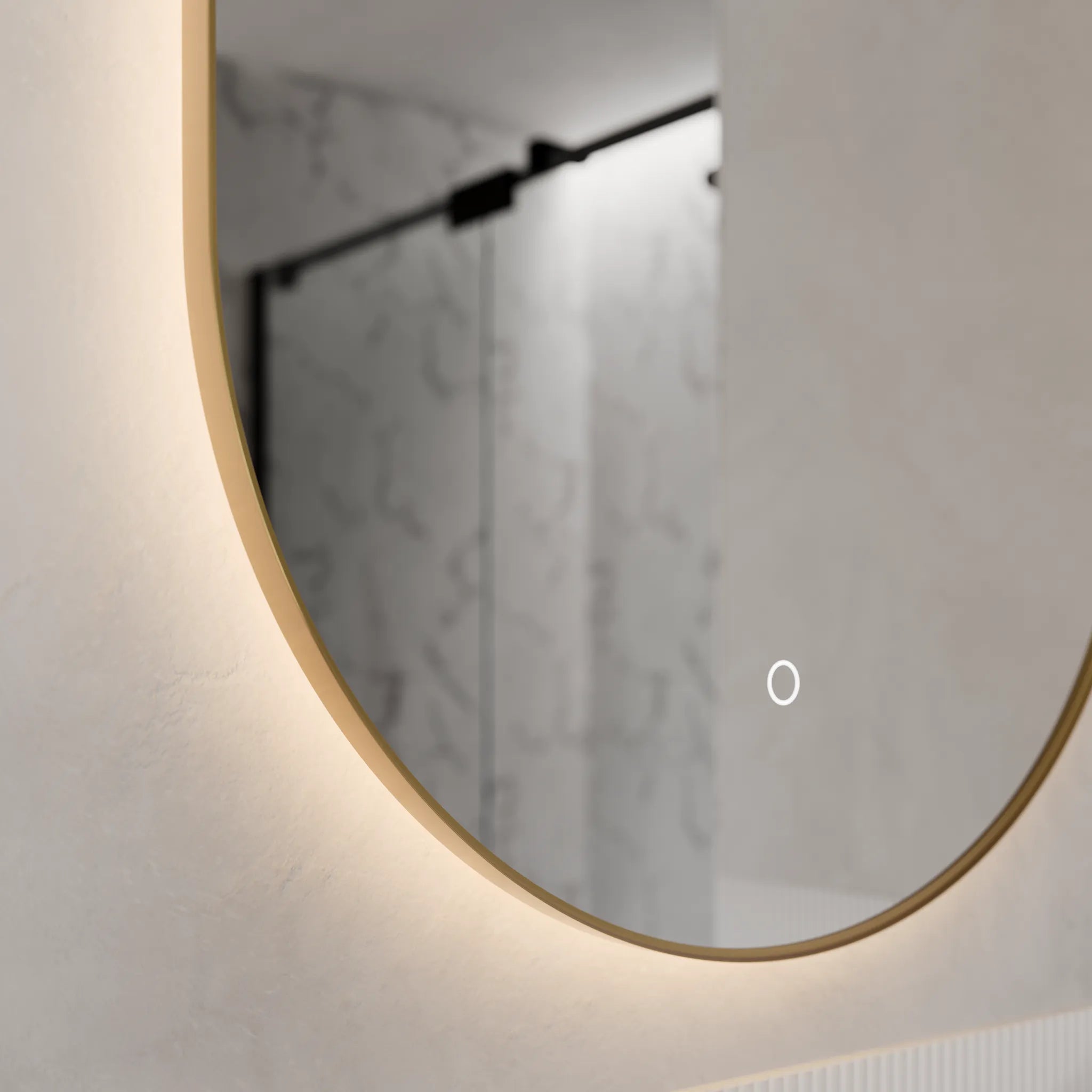 Oslo Oval LED Mirror #colour_brass