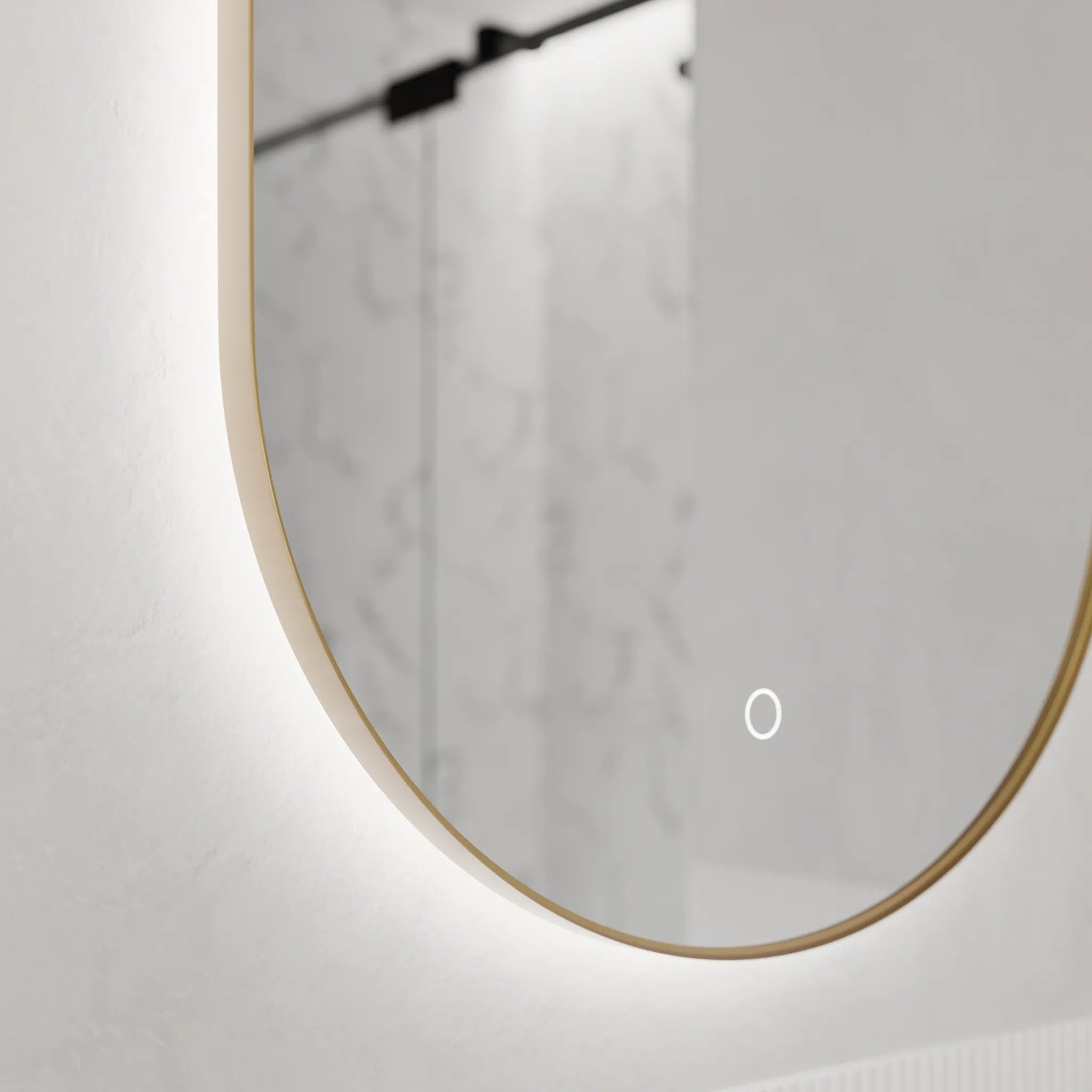 Oslo Oval LED Mirror #colour_brass