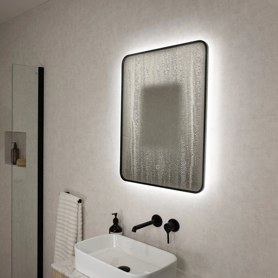 Oslo Curve LED Bathroom Mirror #colour_black