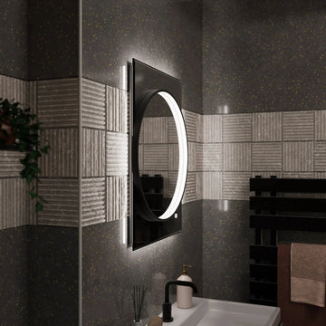 Sky Dual LED Bathroom Mirror #colour_black
