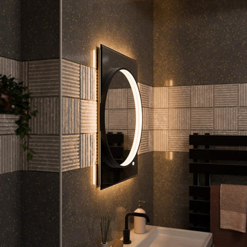 Sky Dual LED Bathroom Mirror #colour_black