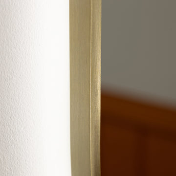Oslo Curve LED Bathroom Mirror #colour_brass