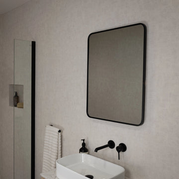Oslo Curve LED Bathroom Mirror #colour_black