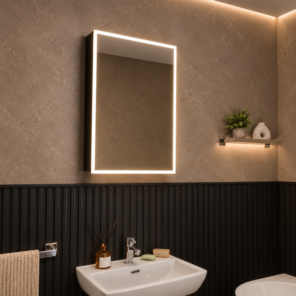 Verve Rechargeable Battery 500x700mm LED Mirror Cabinet #size_500mm-x-700mm