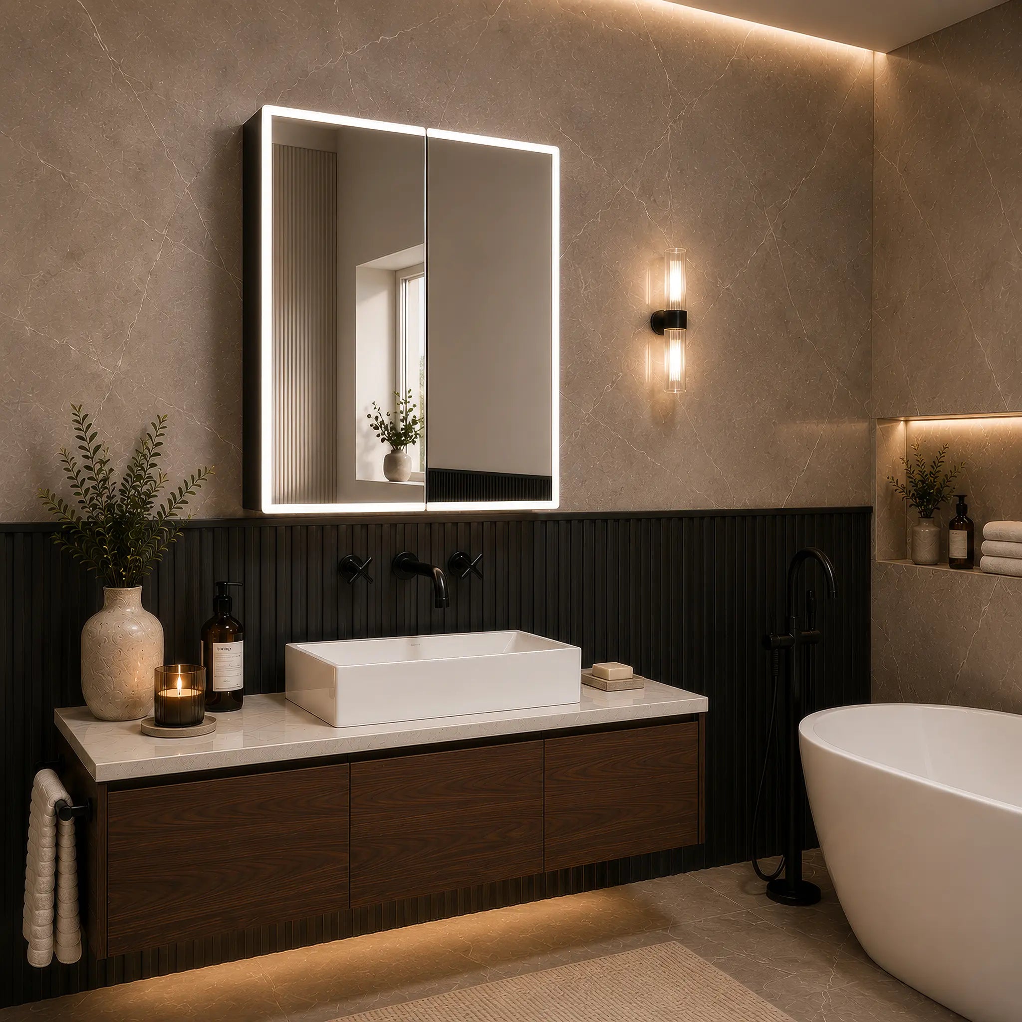 Verve Rechargeable Battery 500x700mm LED Mirror Cabinet #size_600mm-x-700mm