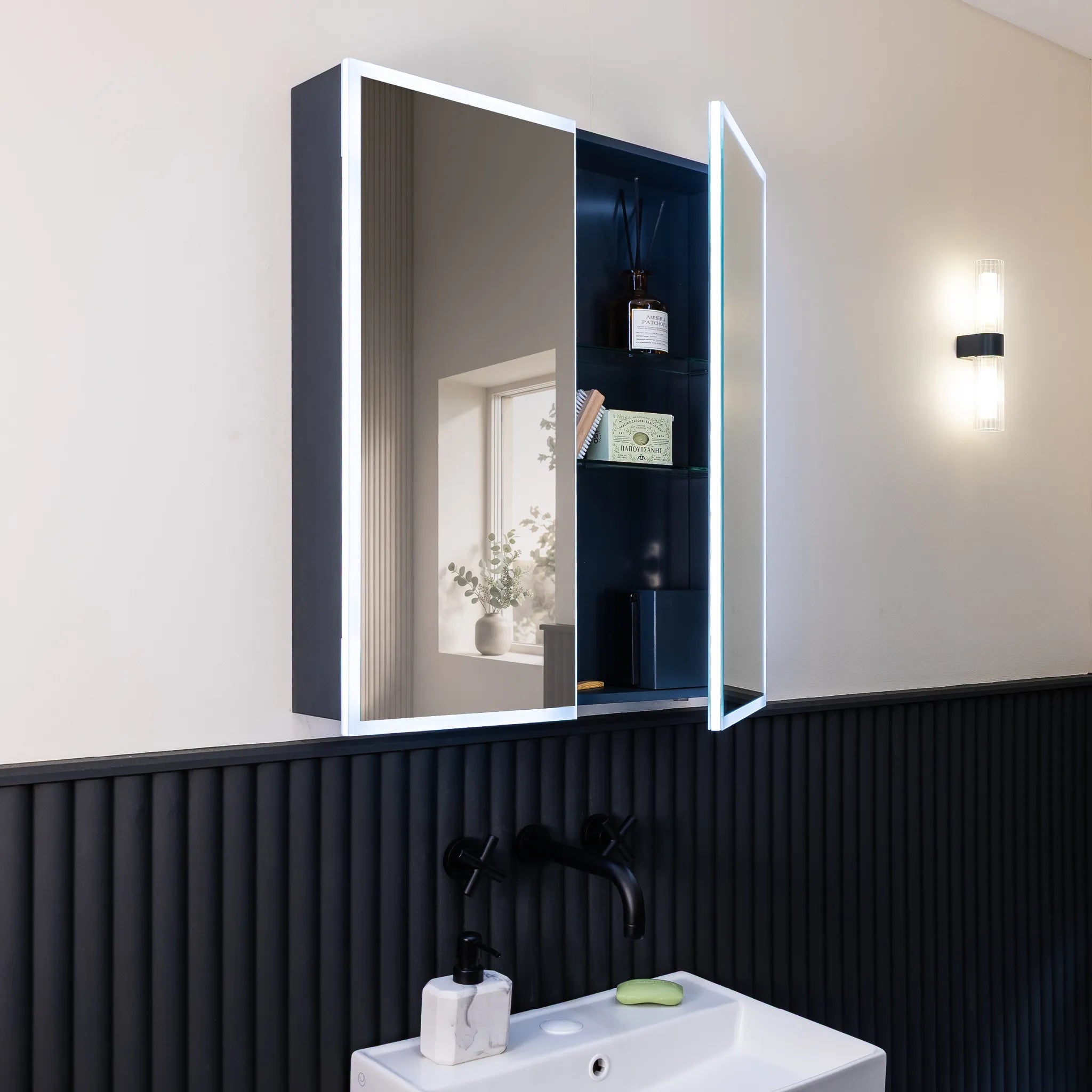Verve Rechargeable Battery 500x700mm LED Mirror Cabinet #size_600mm-x-700mm