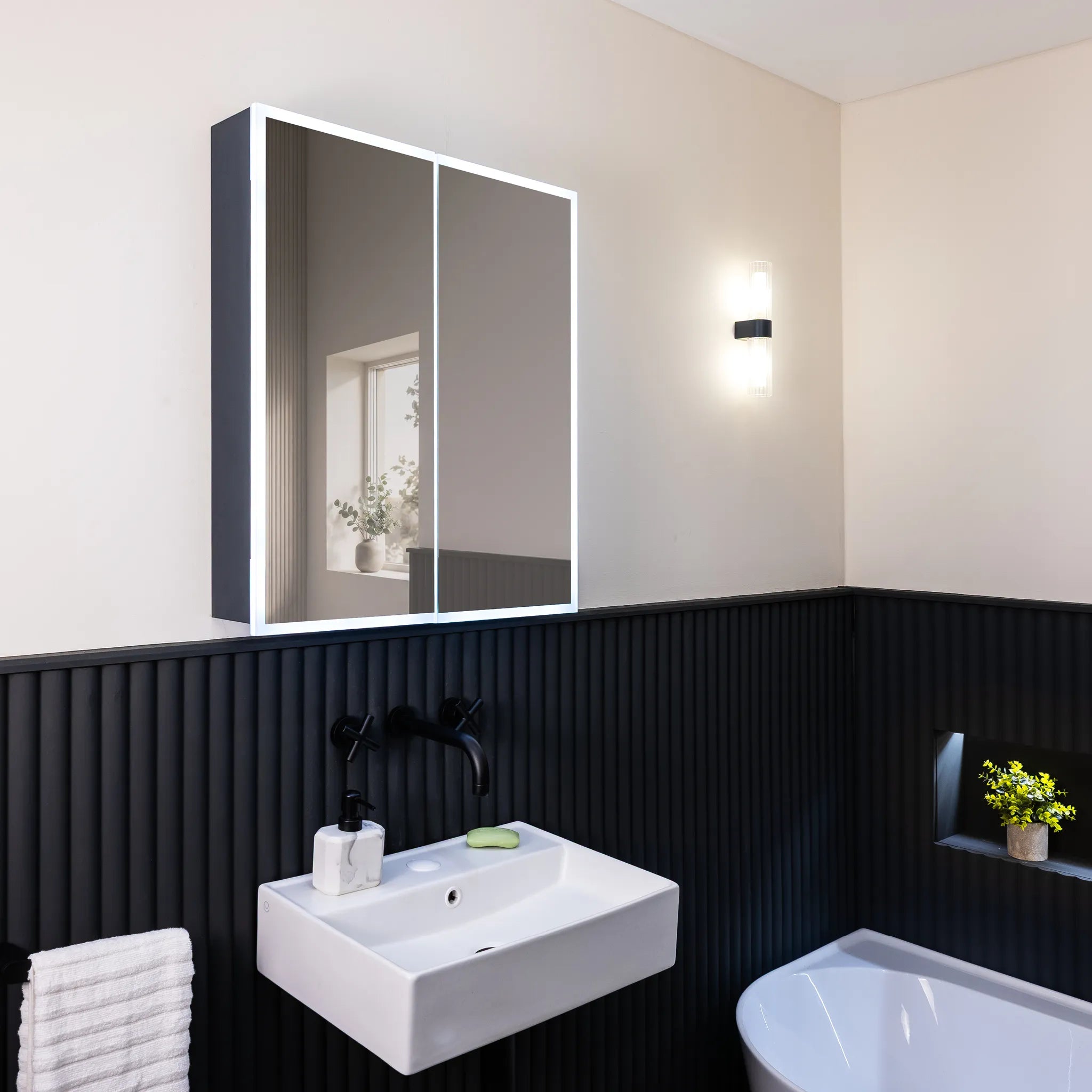 Verve Rechargeable Battery 500x700mm LED Mirror Cabinet #size_600mm-x-700mm