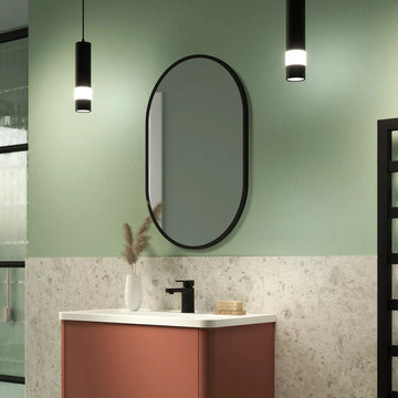 Kira Pill-Shaped Mirror #colour_black