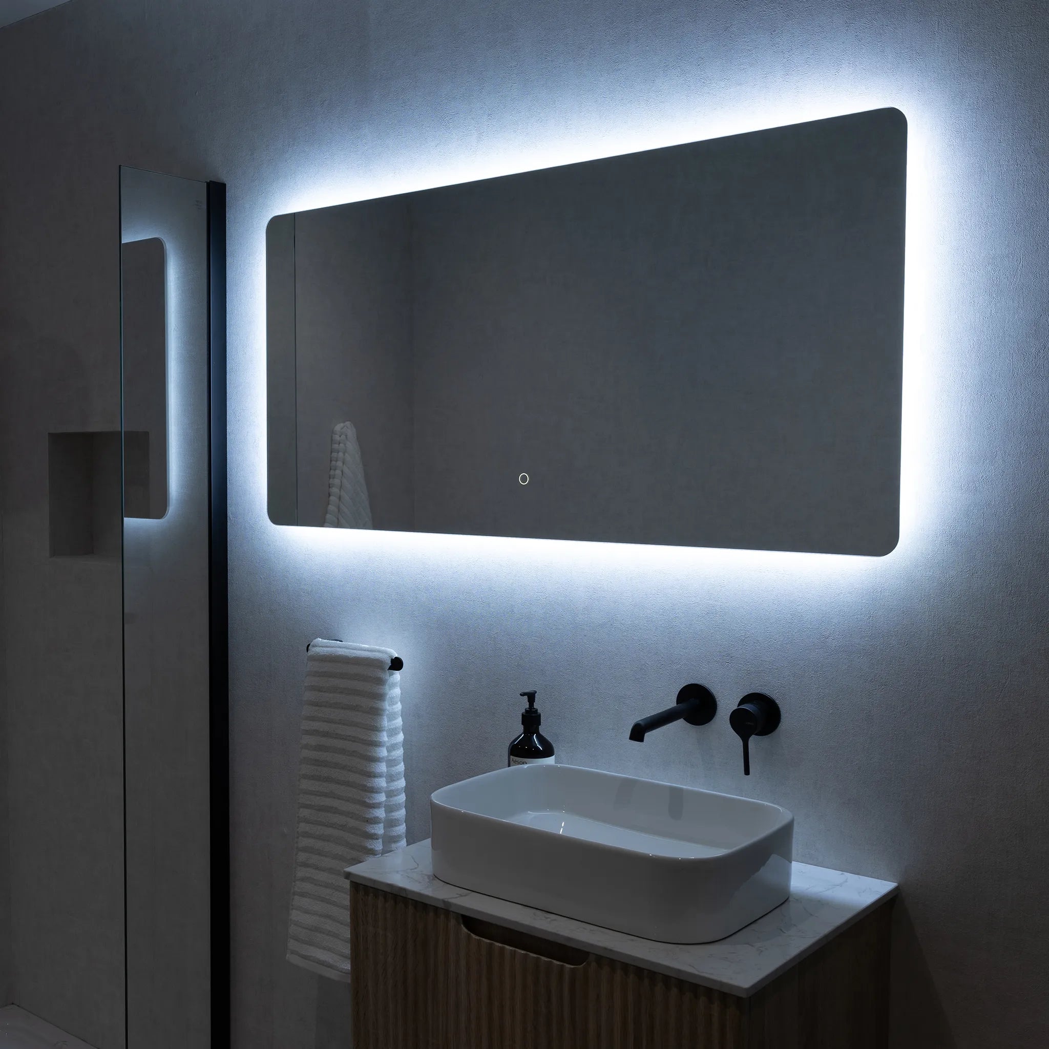 Savannah Curve Backlit LED Bathroom Mirror #size_1200mm-x-600mm