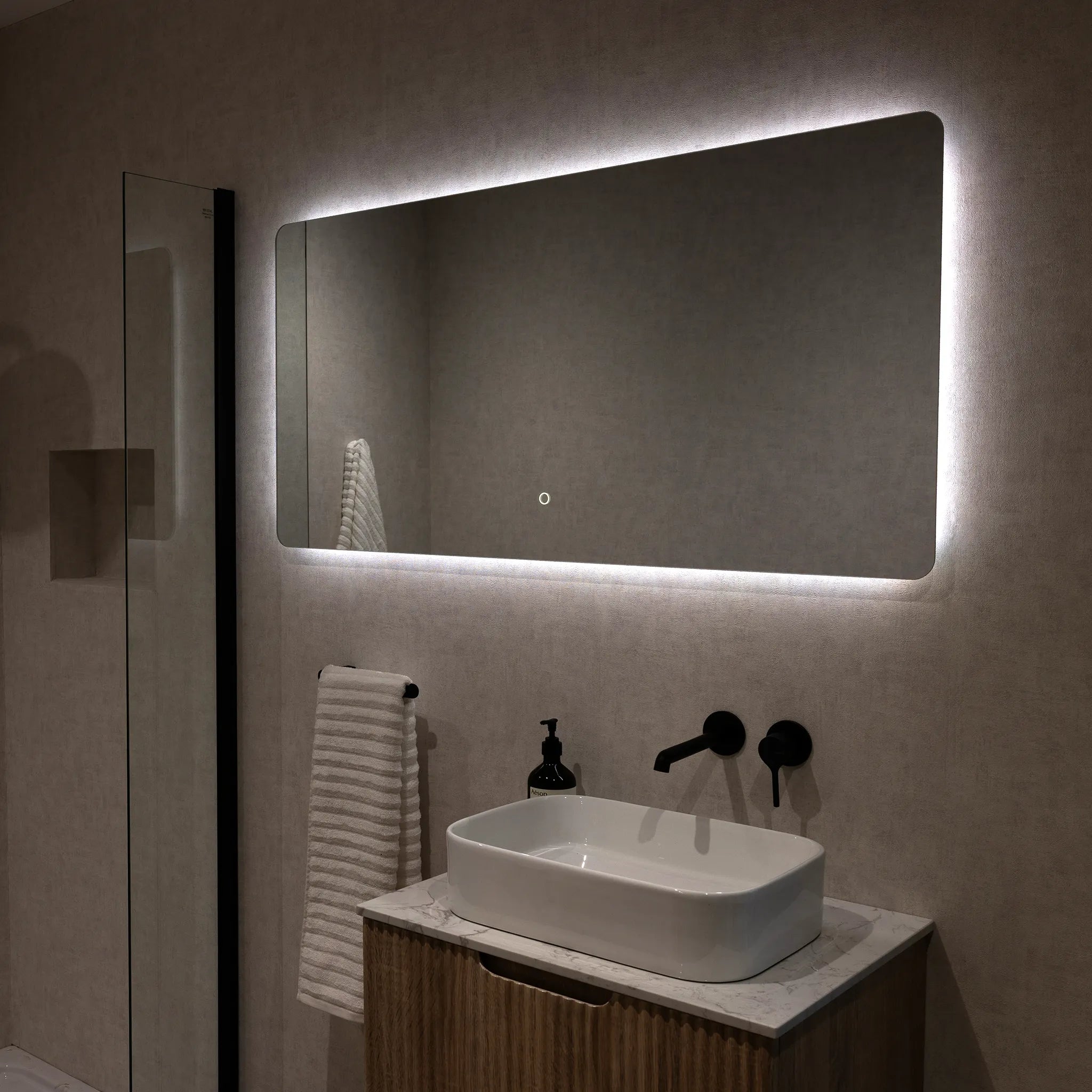 Savannah Curve Backlit LED Bathroom Mirror #size_1200mm-x-600mm