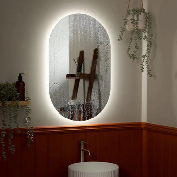 Savannah Pill-Shaped Backlit LED Bathroom Mirror