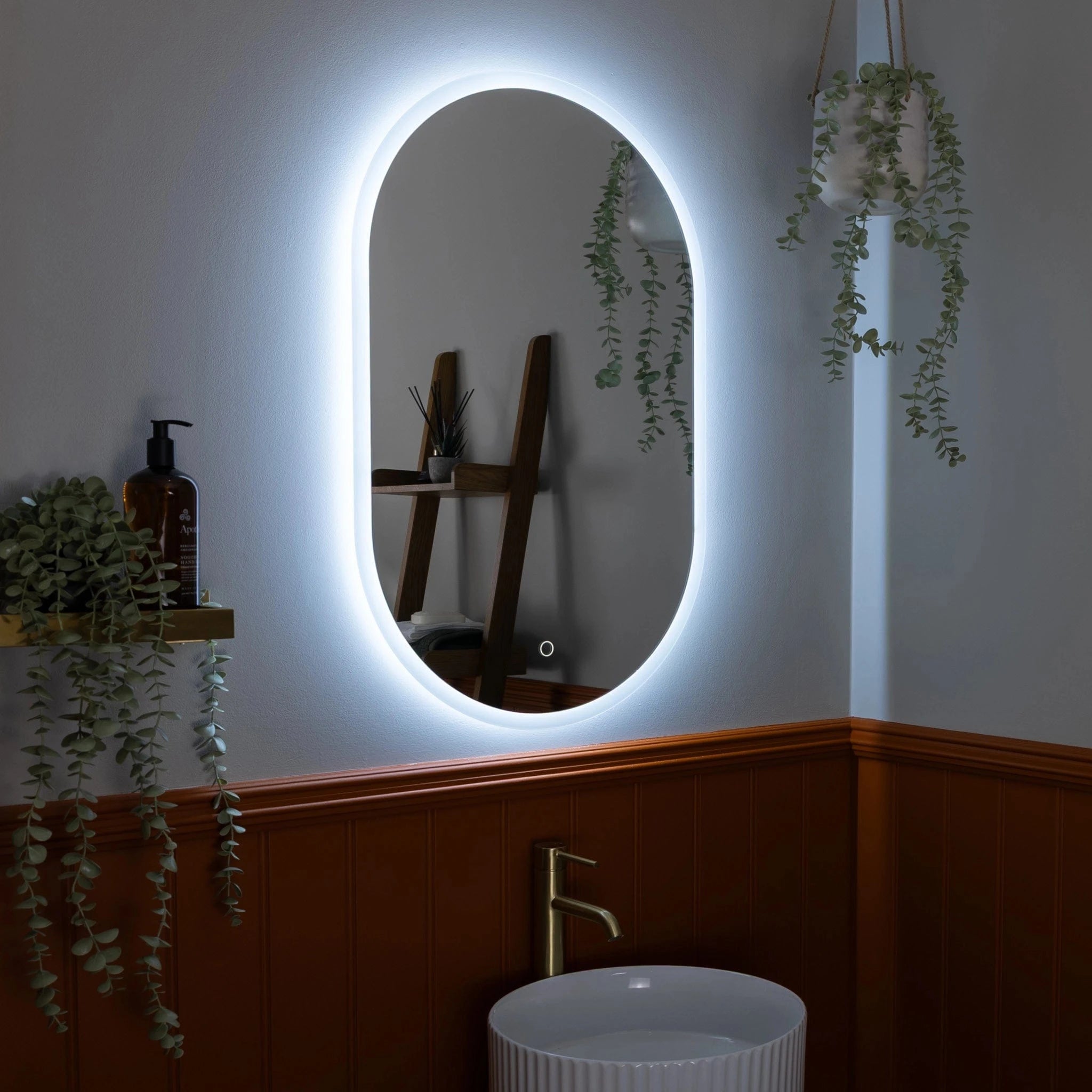 Glendale Pill-Shaped LED Bathroom Mirror