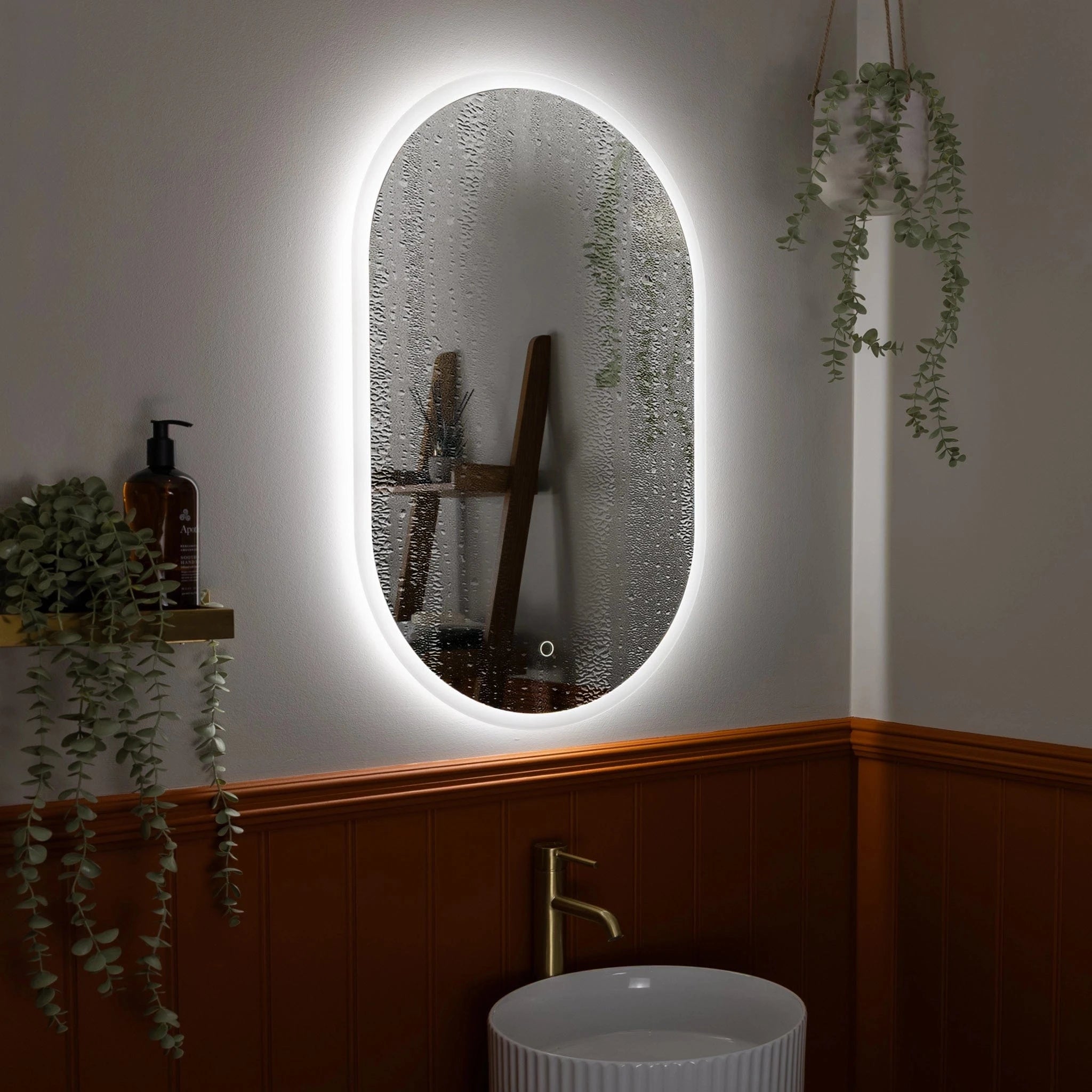 Glendale Pill-Shaped LED Bathroom Mirror