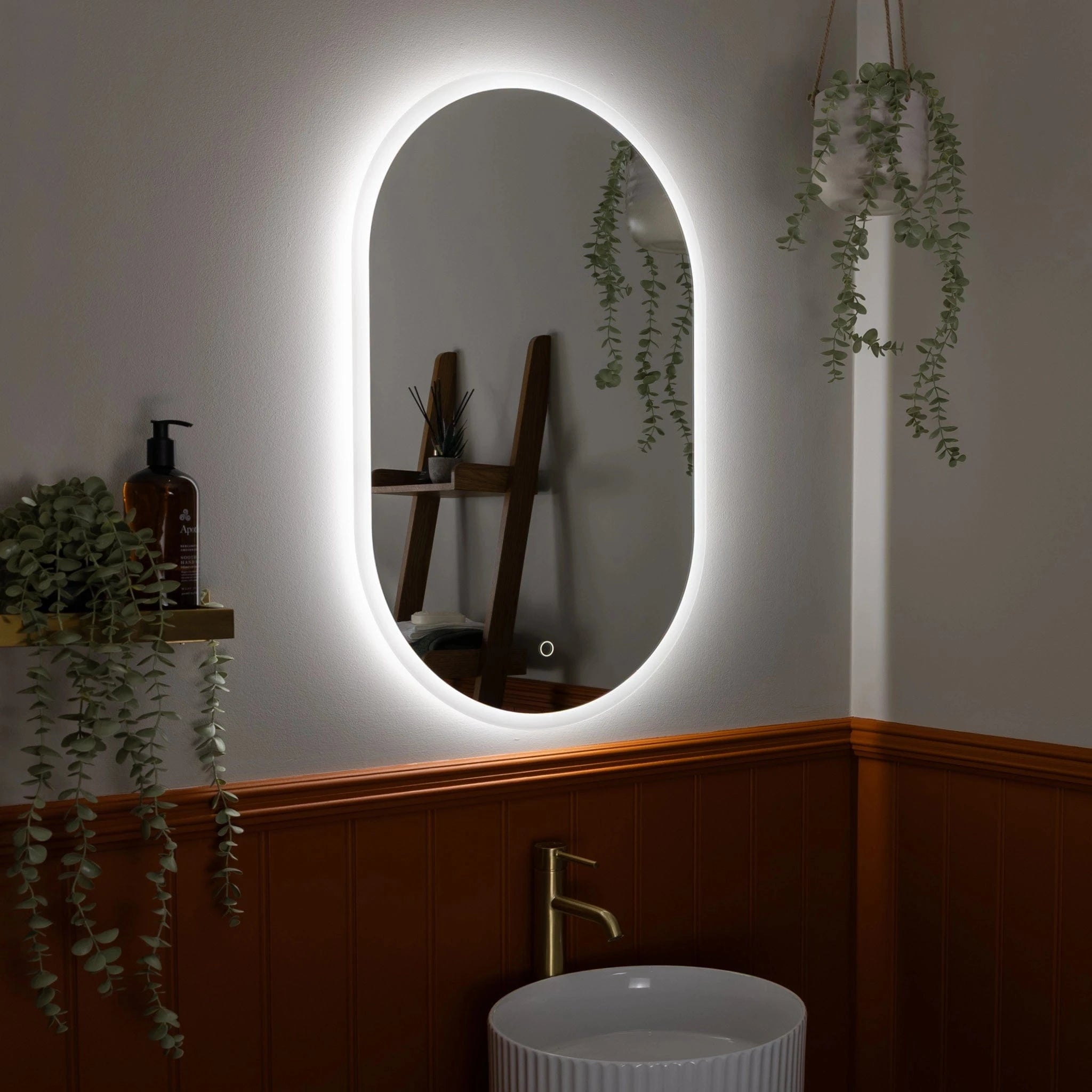 Glendale Pill-Shaped LED Bathroom Mirror