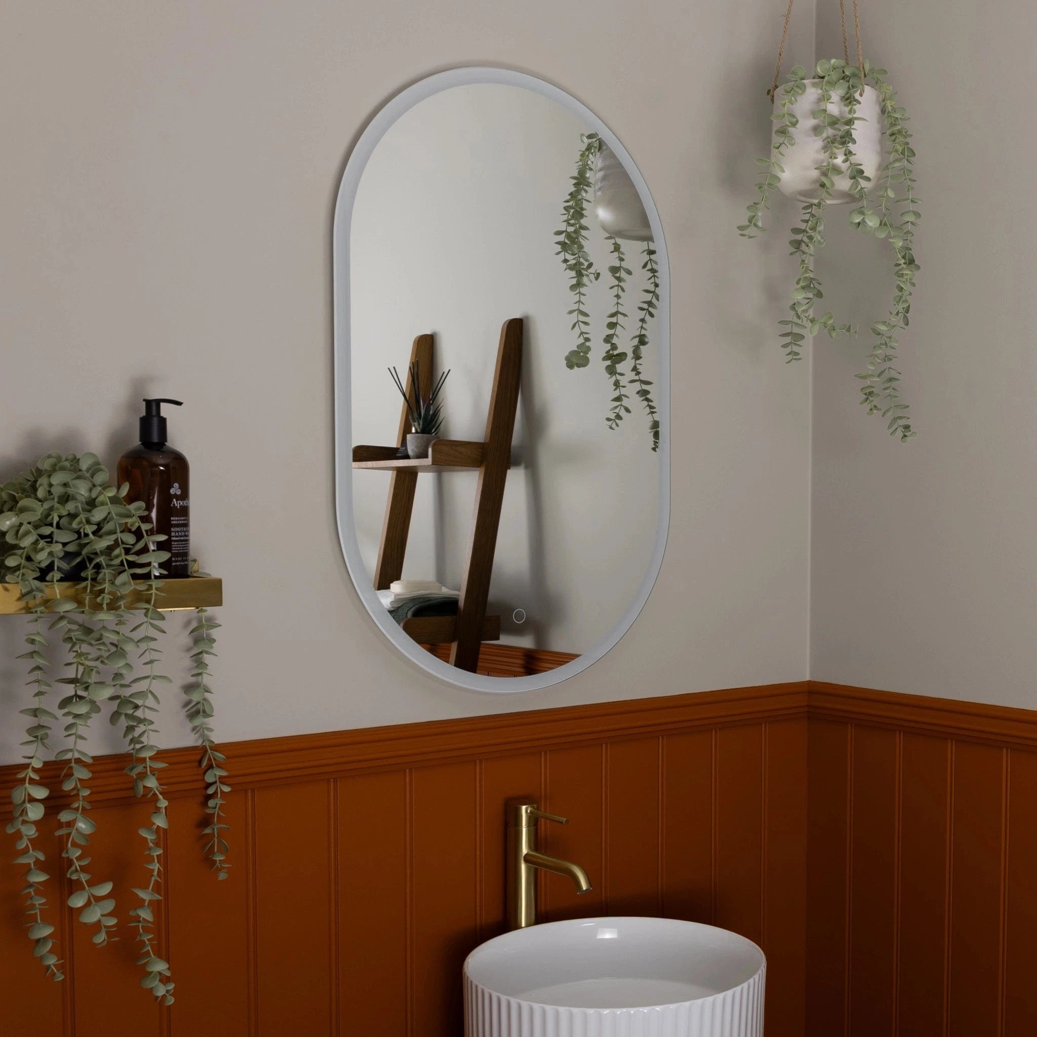 Glendale Pill-Shaped LED Bathroom Mirror