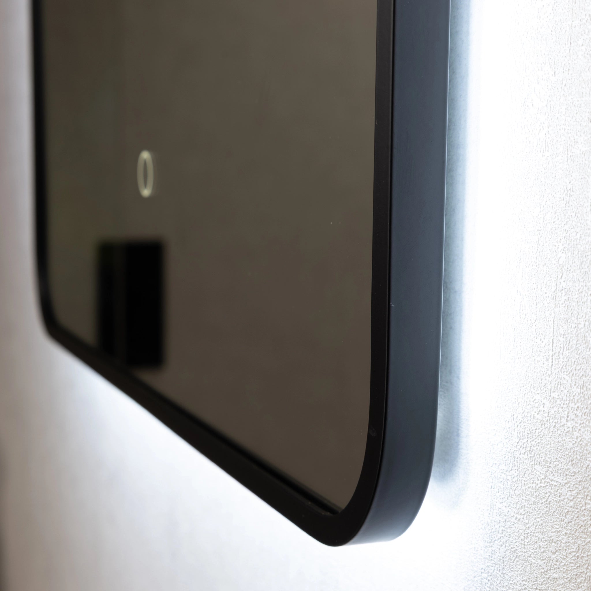 Oslo Curve LED Bathroom Mirror #colour_black