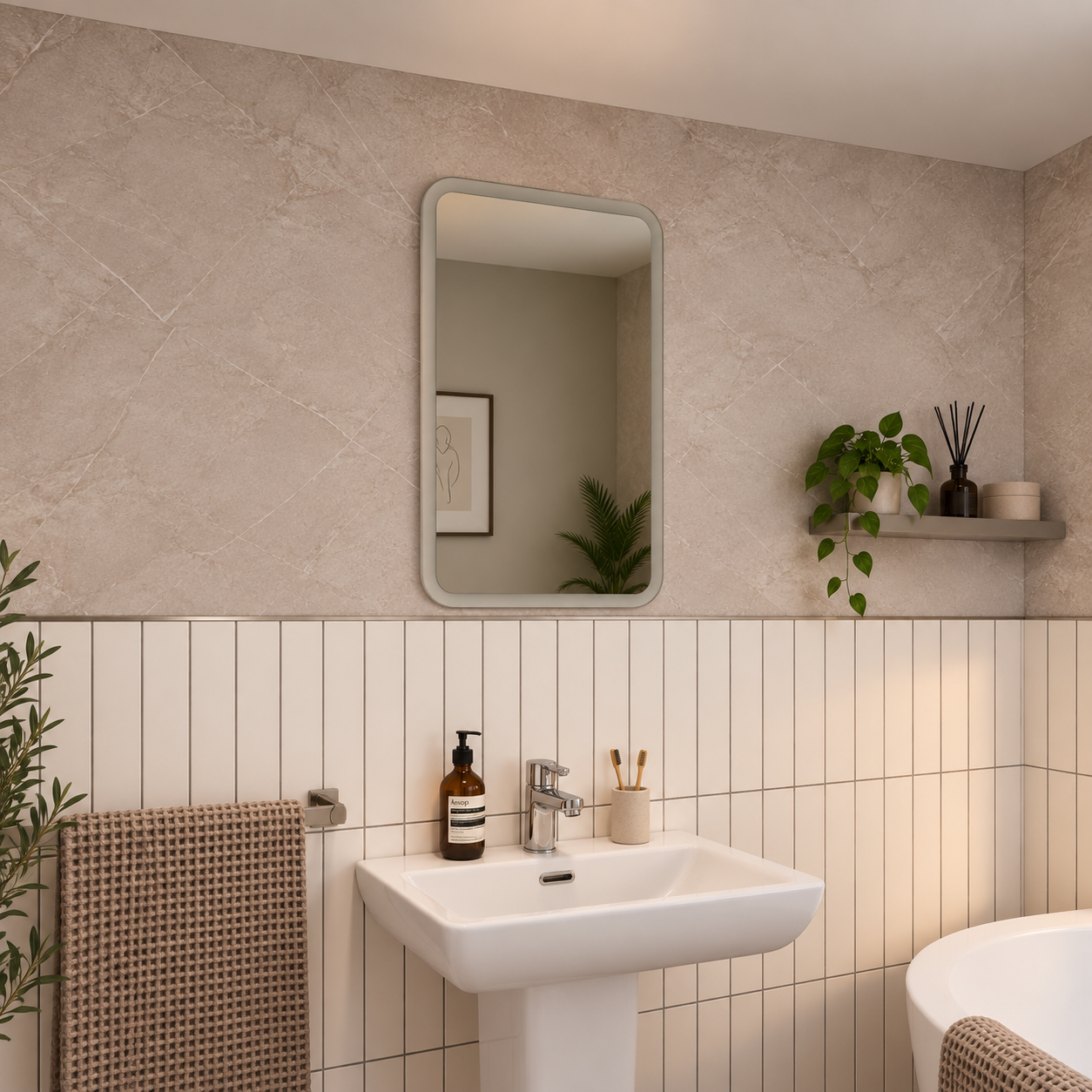 Cypress Battery LED Bathroom Mirror #size_400mm-x-600mm