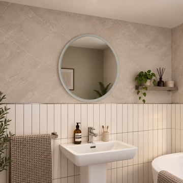 Cypress Round Battery LED Bathroom Mirror #size_600mm