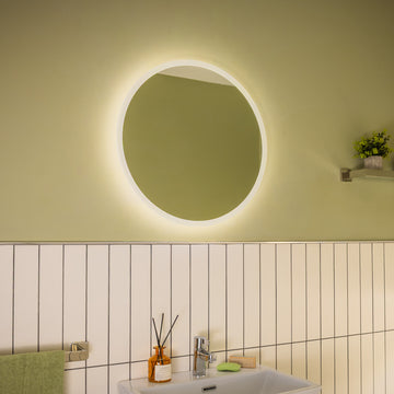 Cypress Round Battery LED Bathroom Mirror #size_600mm