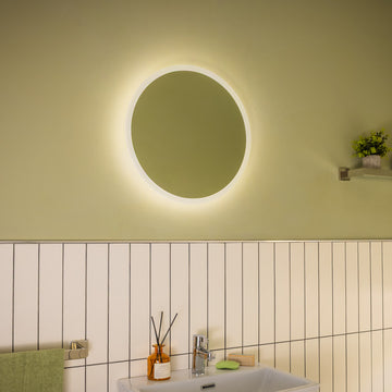 Cypress Round Battery LED Bathroom Mirror #size_500mm