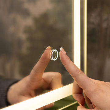 Nocturne Black LED Bathroom Mirror Cabinet #size_500mm-x-700mm