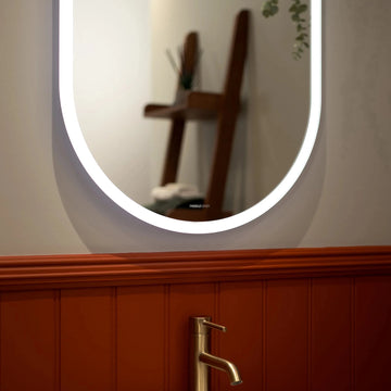 Verve Pill-Shaped Rechargeable Battery LED Mirror