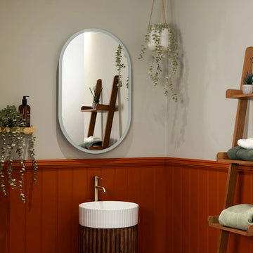 Verve Pill-Shaped Rechargeable Battery LED Mirror