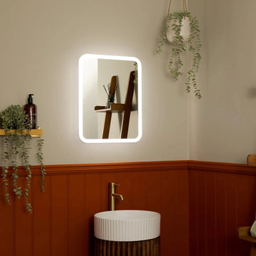 Verve Portrait Curve Lithium-Ion Battery LED Mirror #size_390mm-x-500mm