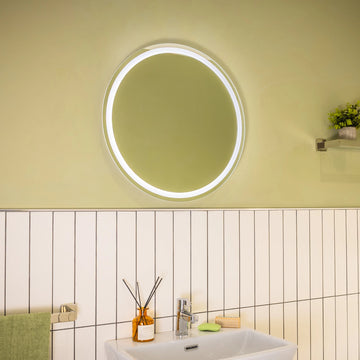 Laurel Round Battery LED Bathroom Mirror #size_600mm