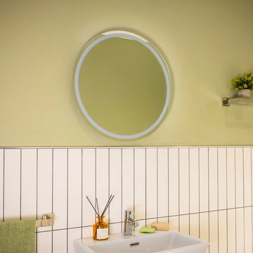 Laurel Round Battery LED Bathroom Mirror #size_600mm