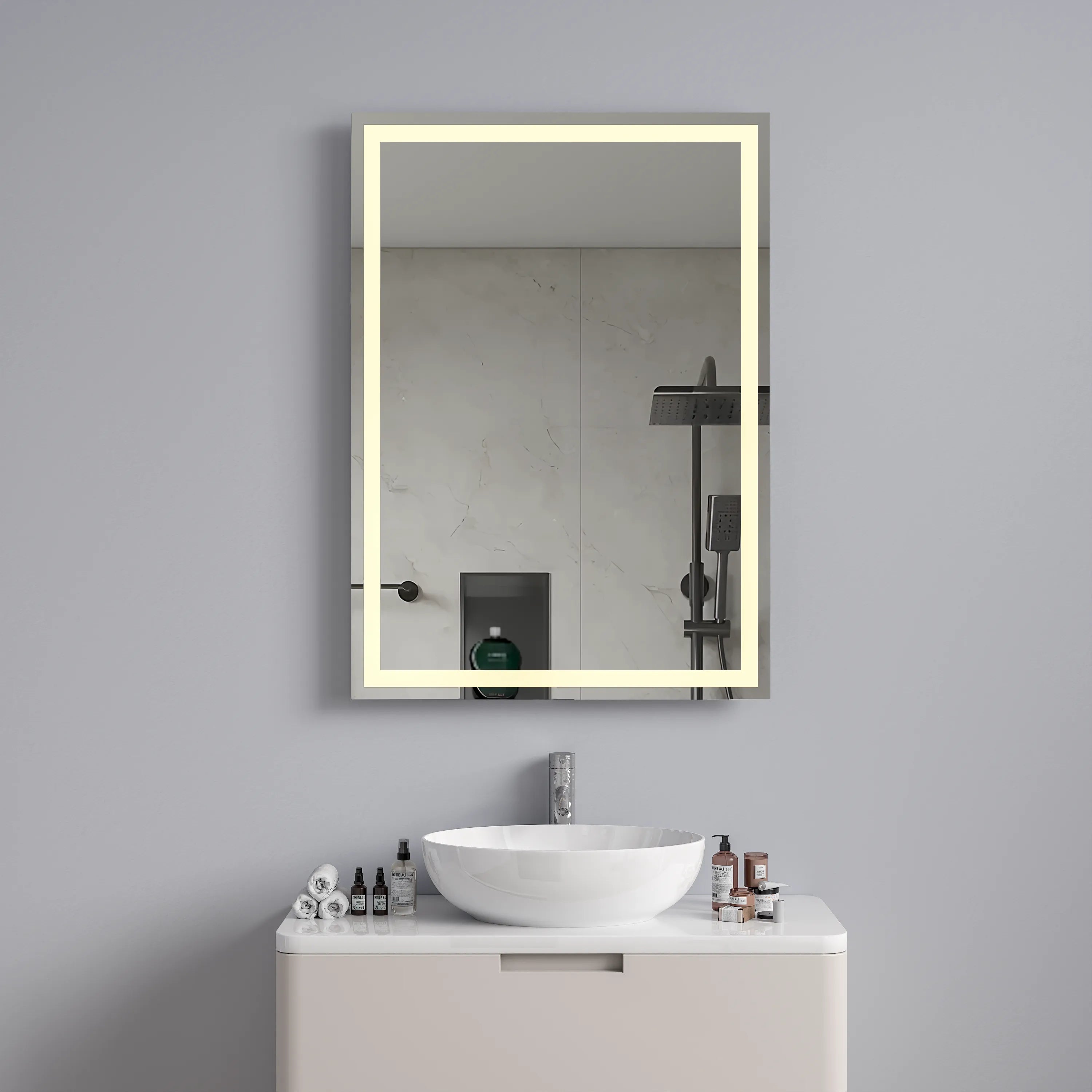 Laurel Battery LED Bathroom Mirror #size_500mm-x-700mm