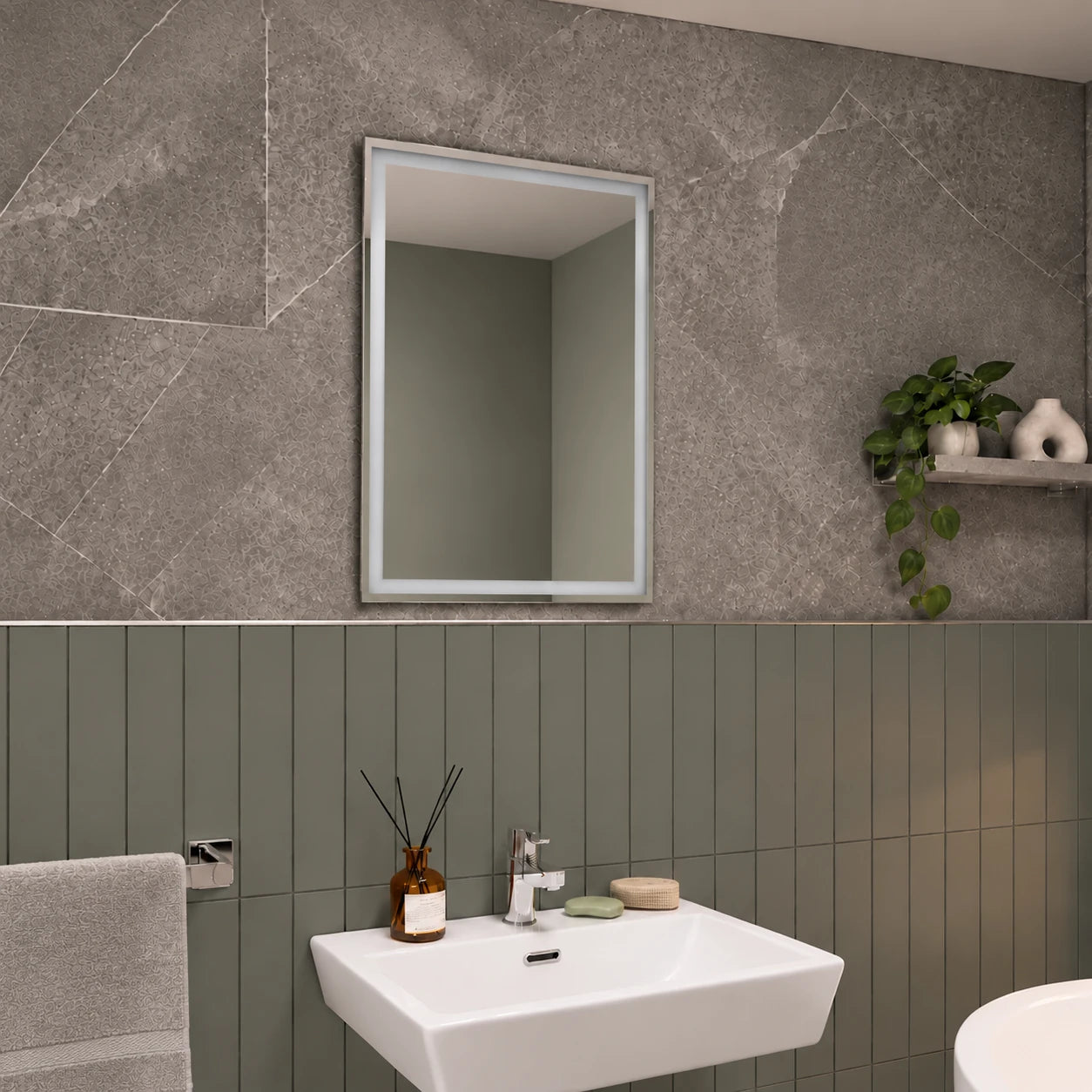 Laurel Battery LED Bathroom Mirror 
