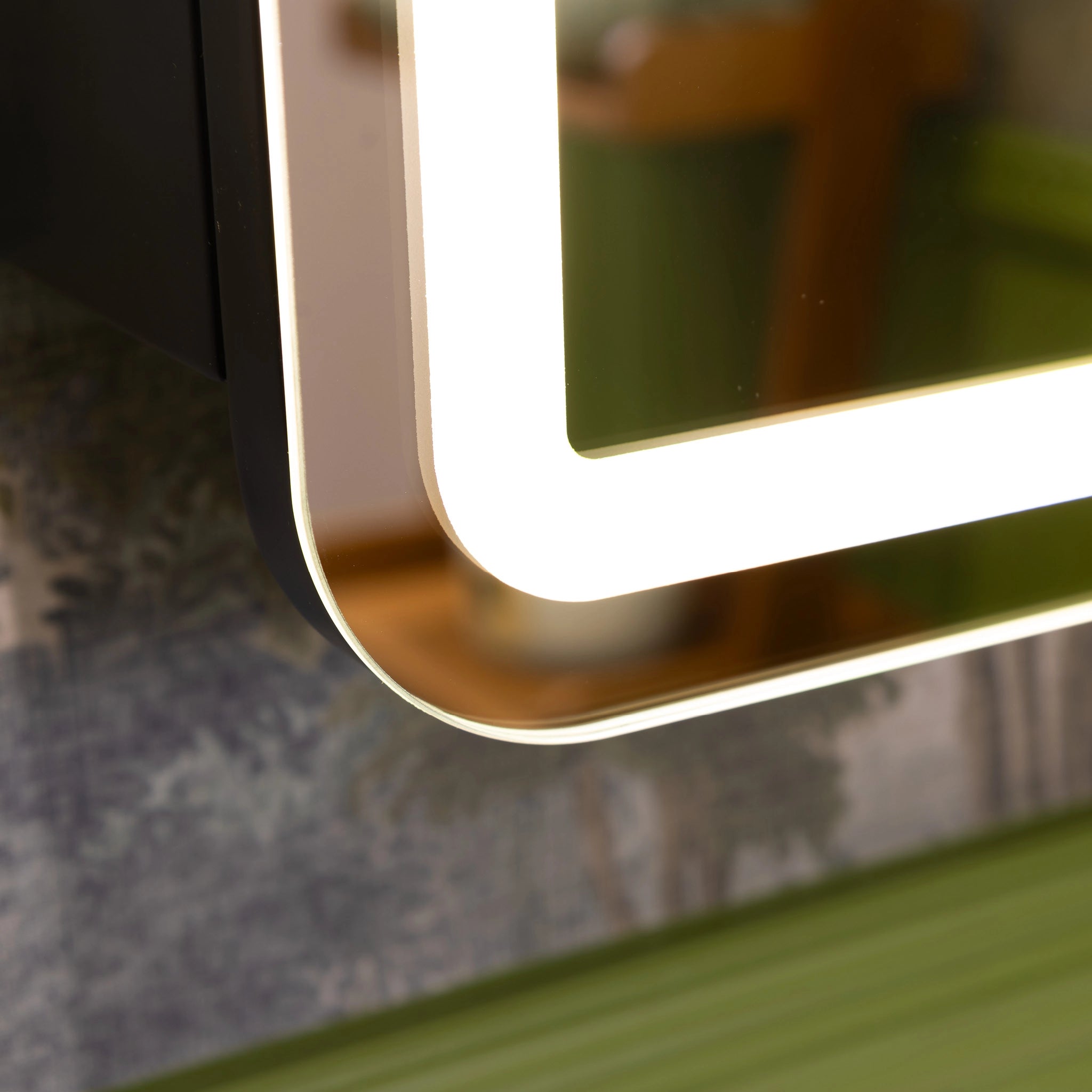 Nocturne Curve Black LED Bathroom Mirror Cabinet #size_500mm-x-700mm