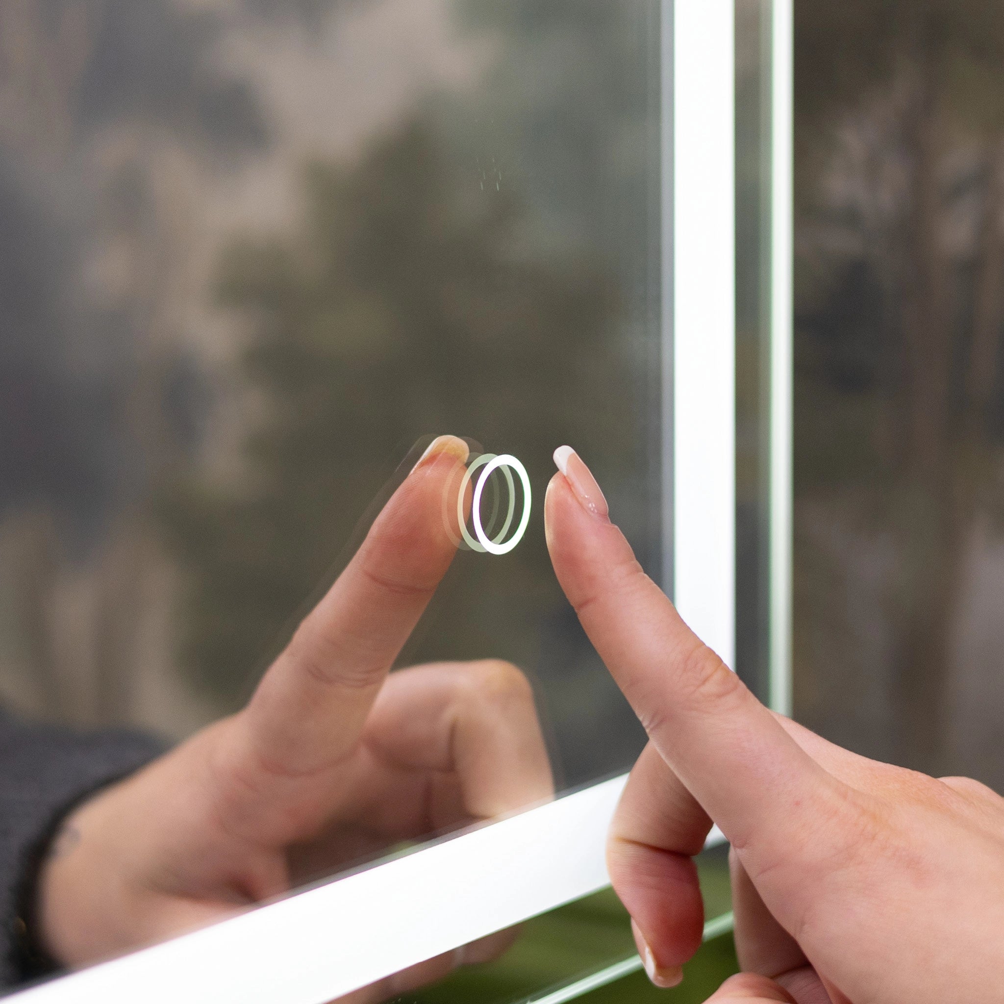 Nocturne Curve Black LED Bathroom Mirror Cabinet #size_600mm-x-700mm