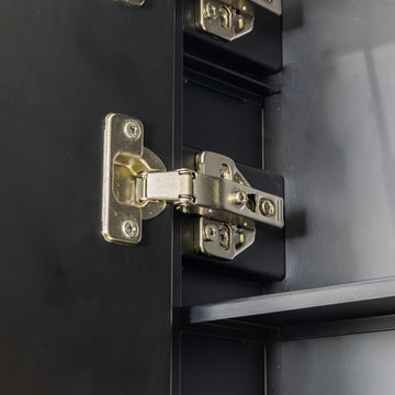 Nocturne Arch Black LED Bathroom Mirror Cabinet