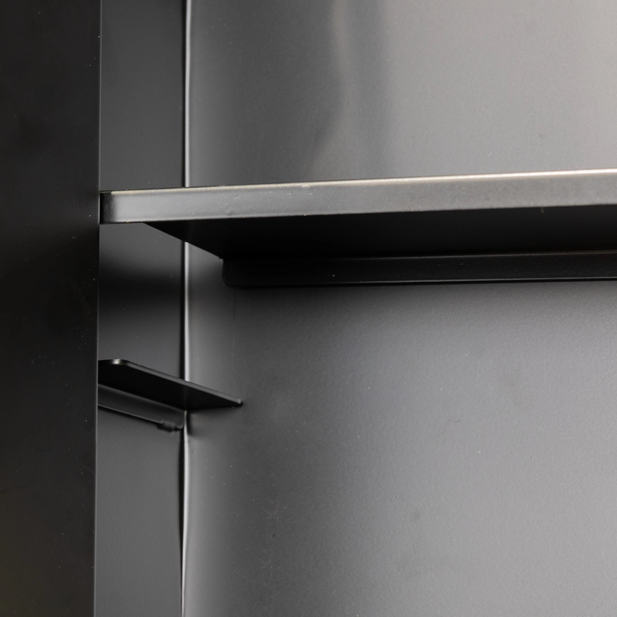 Umbra Rectangular Matt Black Bathroom Mirror Cabinet 500 x 700mm