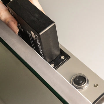 Halo Round Battery-Operated LED Bathroom Mirror 600mm