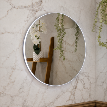 Halo Round Rechargeable Battery-Operated LED Bathroom Mirror 600mm