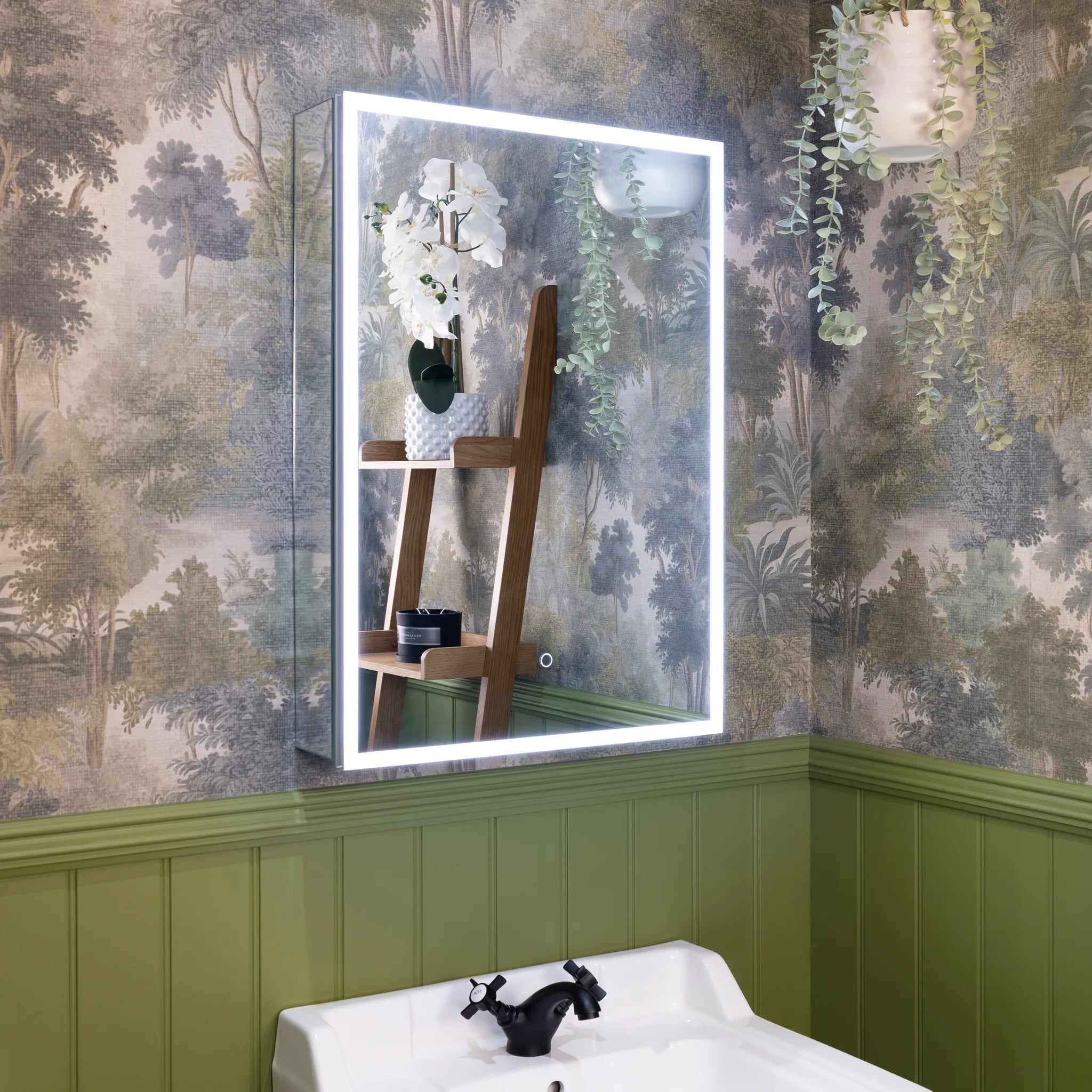 Luma Single Door LED Recessed Bathroom Mirror Cabinet 500 x 700mm