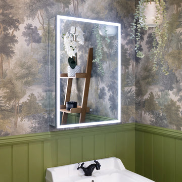 Luma Single Door LED Recessed Bathroom Mirror Cabinet 500 x 700mm