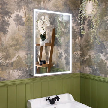 Luma Single Door LED Recessed Bathroom Mirror Cabinet 500 x 700mm