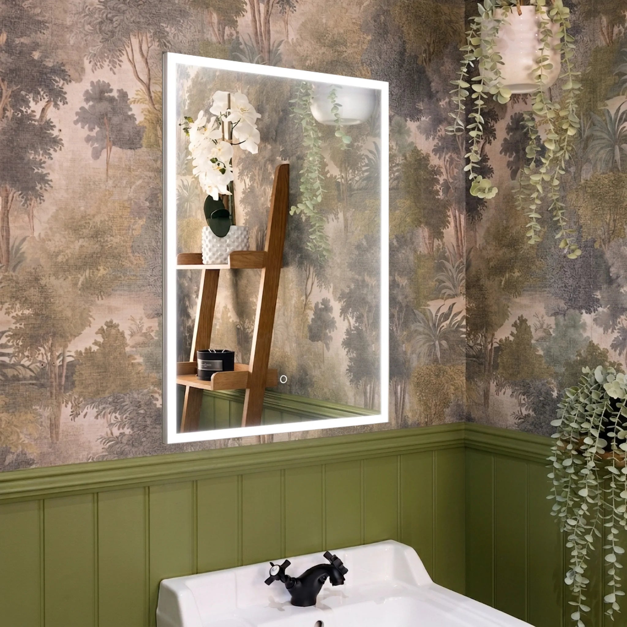 Luma Single Door LED Recessed Bathroom Mirror Cabinet 500 x 700mm